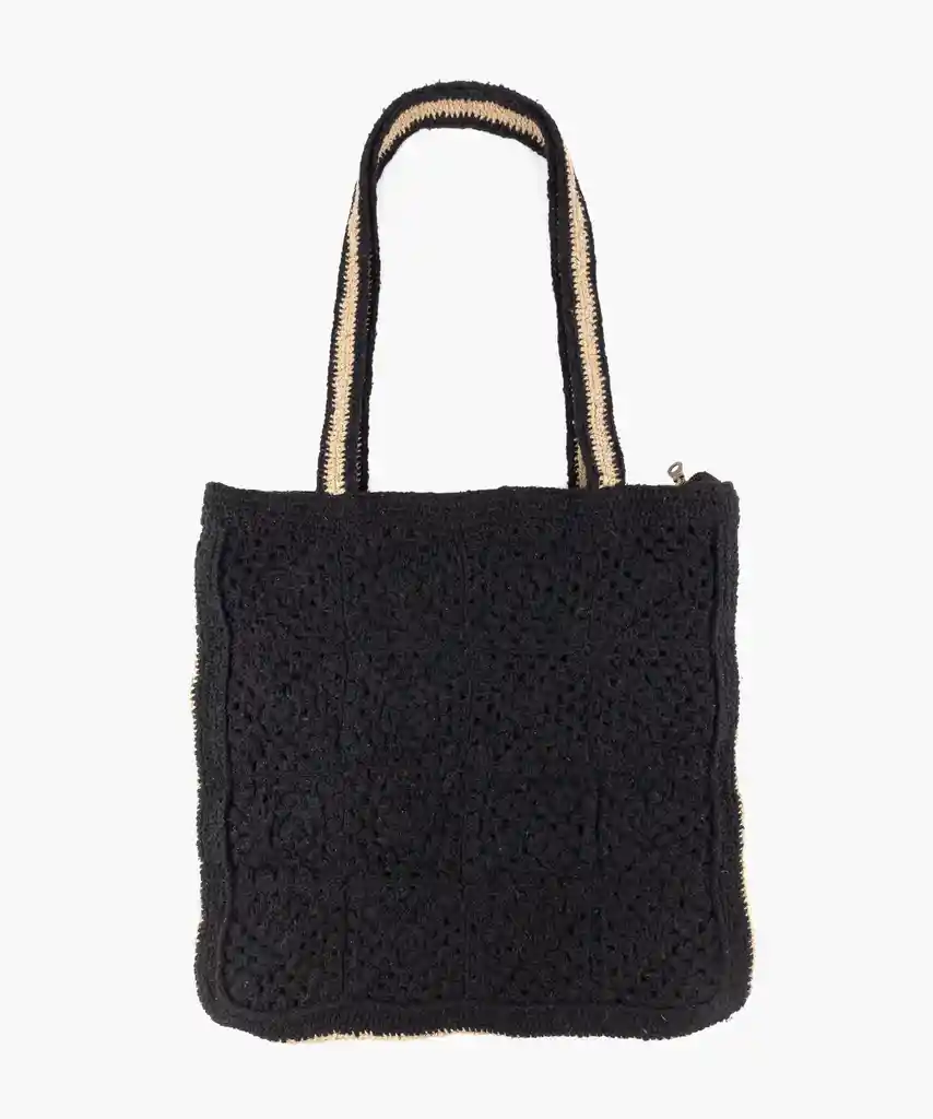 Cartera Paradiso Crochet Negro