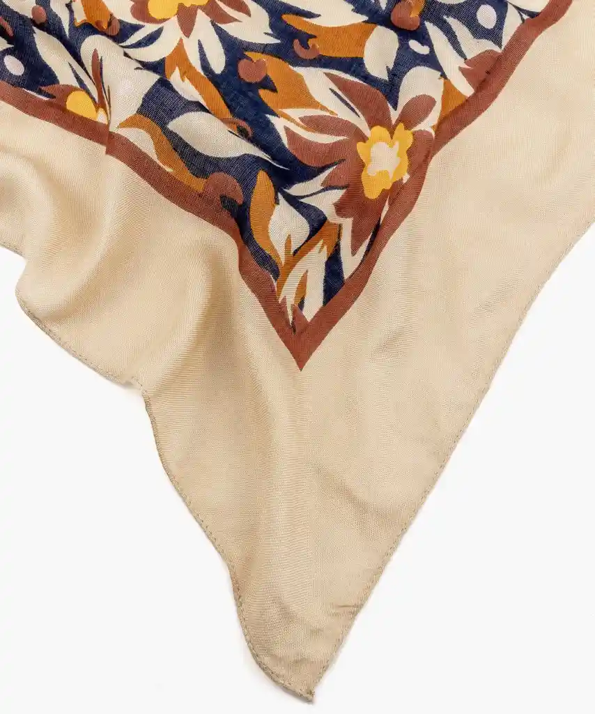 Pañuelo Paradiso Flores Beige