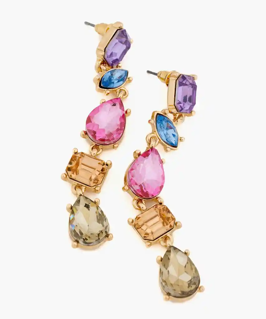 Aros Largos Figuras Dorado