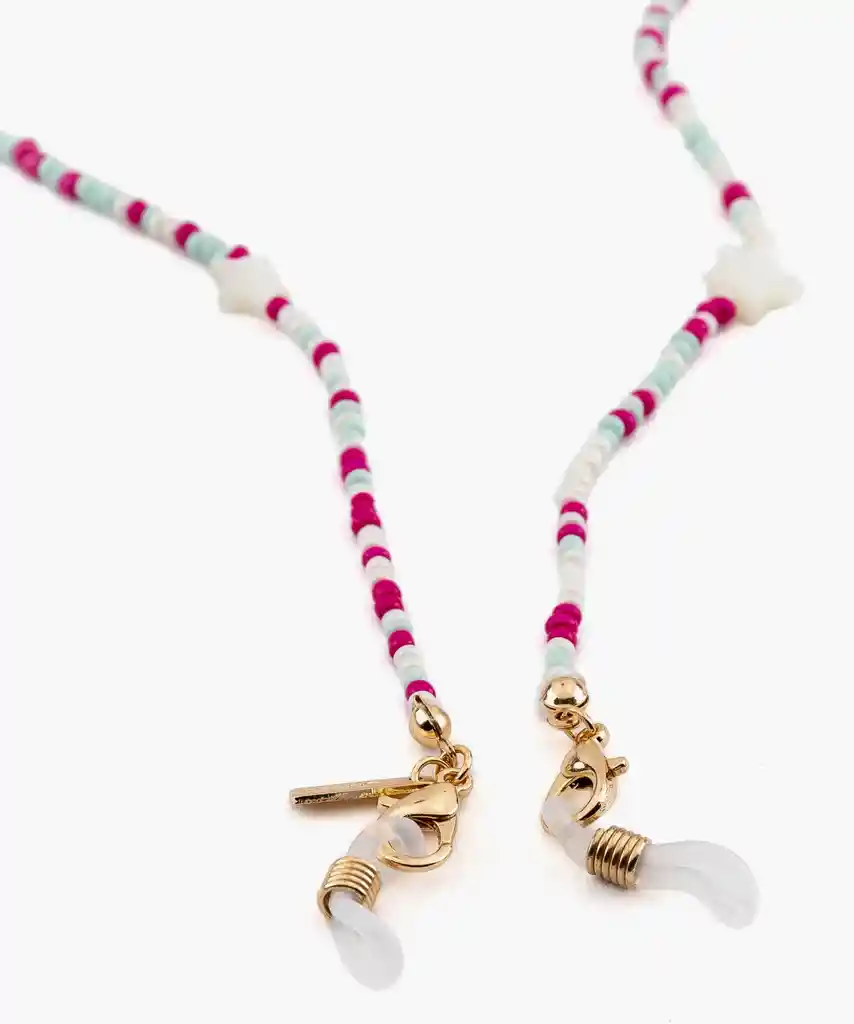 Strap Sujetador Lentes Mostacillas Y Estrellas Fucsia