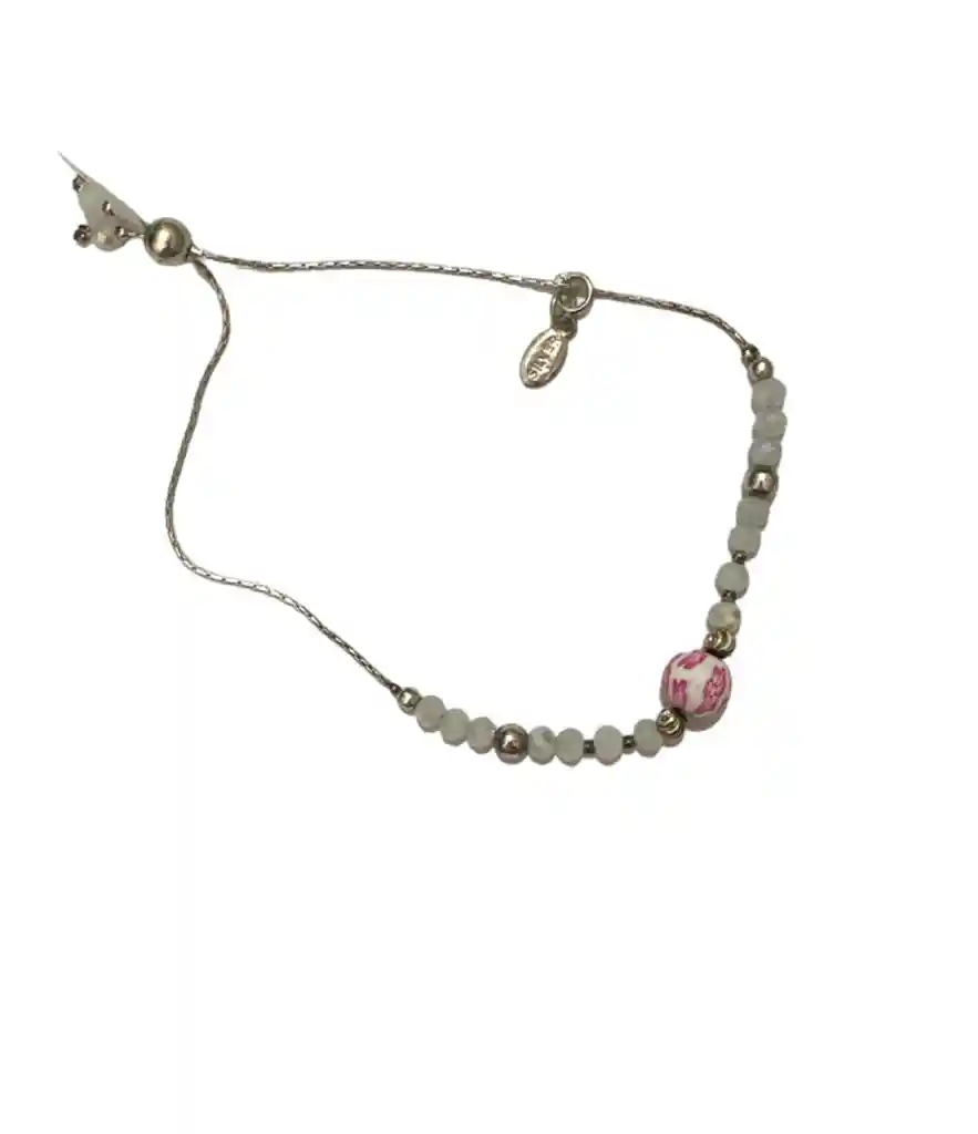 Pulsera Ajustable Cuenta Ceramica