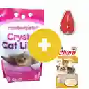 Pack 1 Churu Sabor Pollo + 1 Arena Cristal Marben Pets + 1 Juguete Pequeño