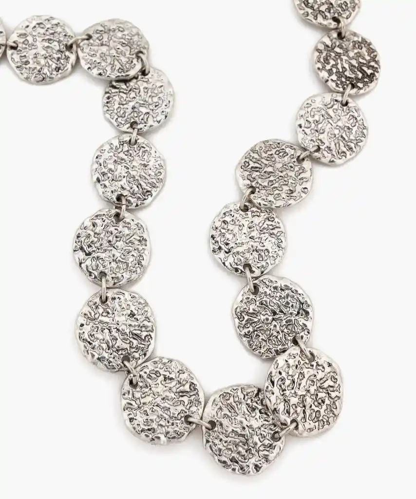 Collar Choker Monedas Plateado