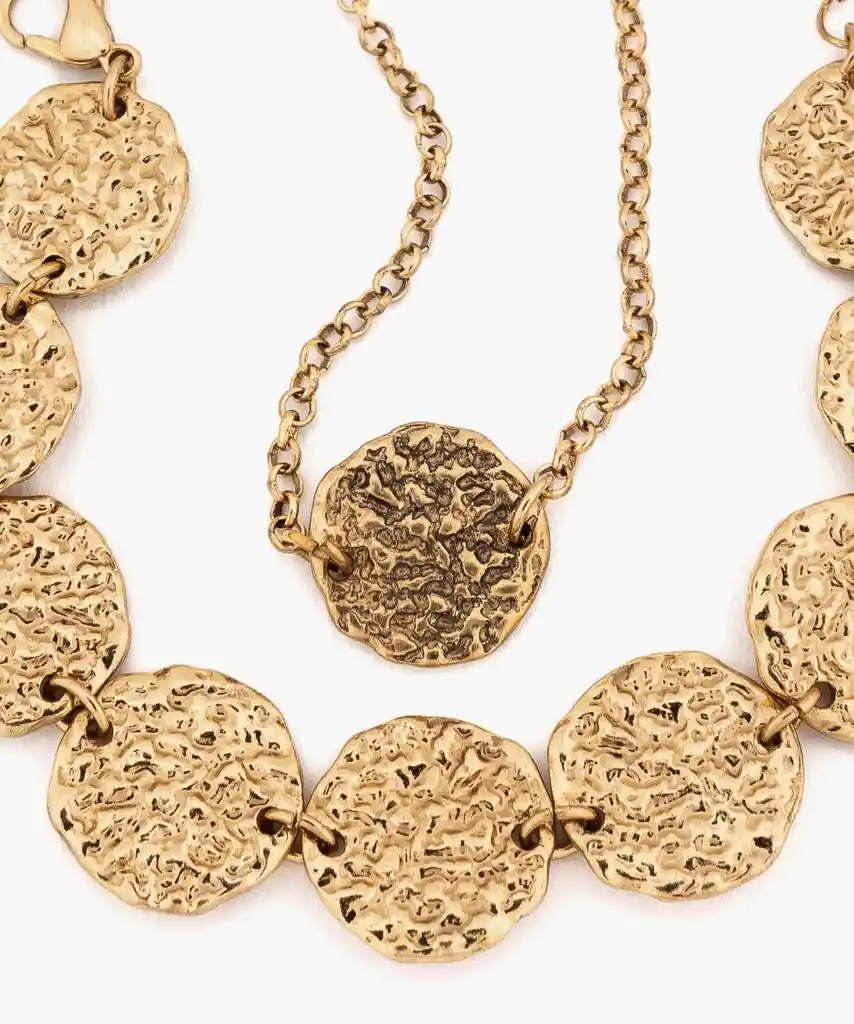 Set Pulseras Monedas Dorado