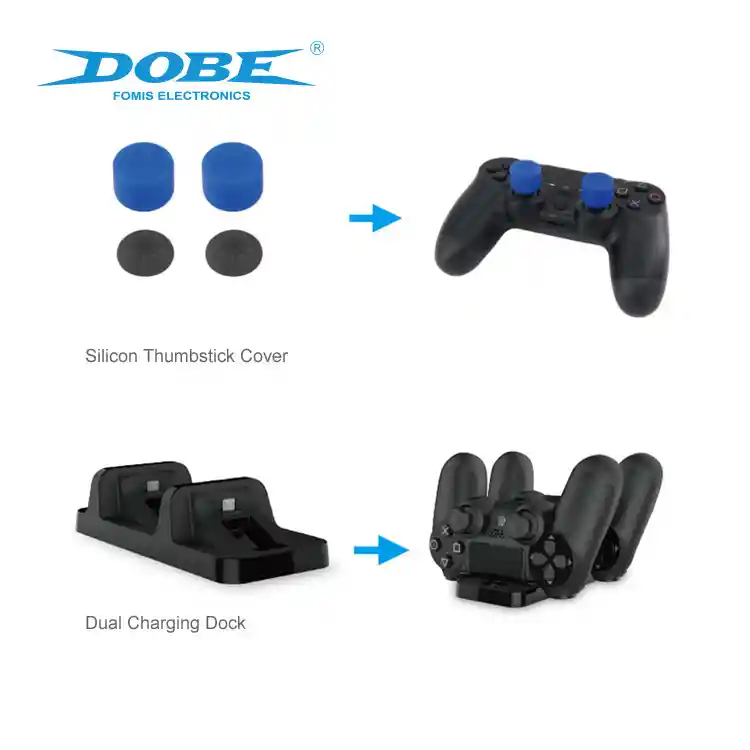 Dobe – Pack Gaming/protector 5 En1 Para Ps4