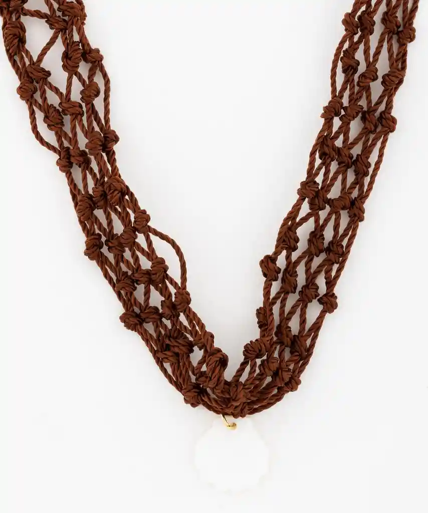 Collar Paradiso Choker Macrame Café