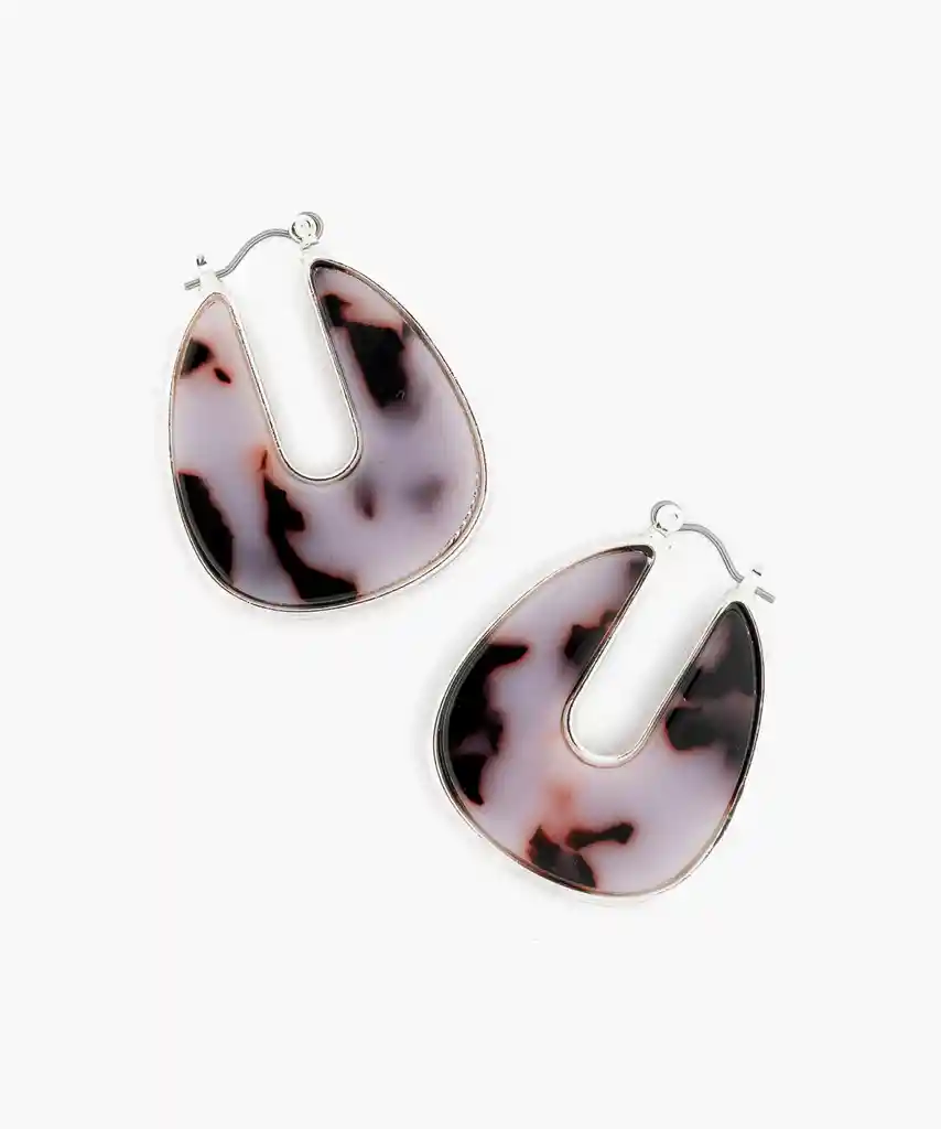 Aros Argollas Carey Plateado