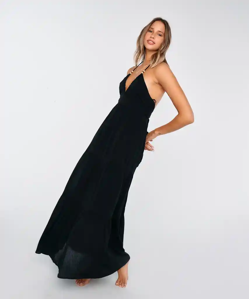 Vestido Beach People Amarras Xs Negro