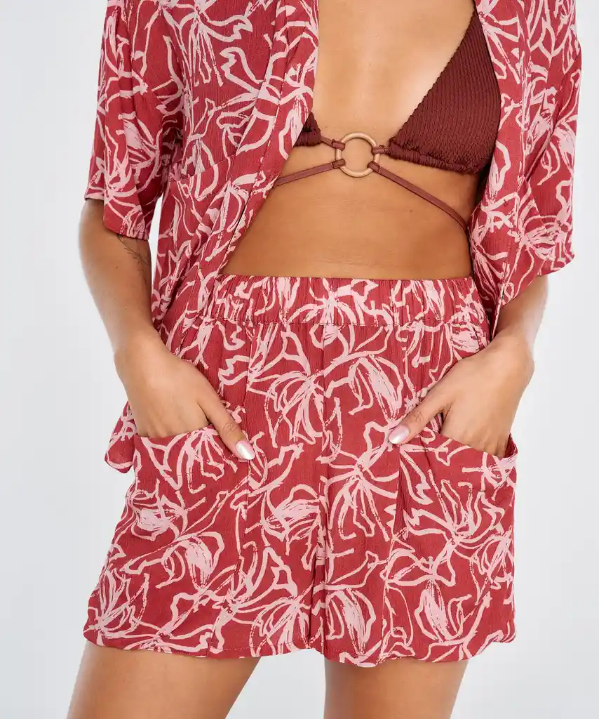 Short Beach People Bolsillos 42 Flower Dance