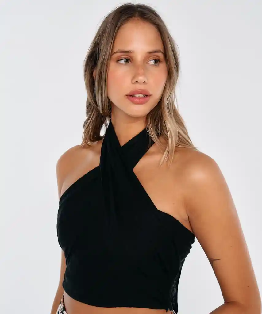 Top Beach People Cruzado L Negro