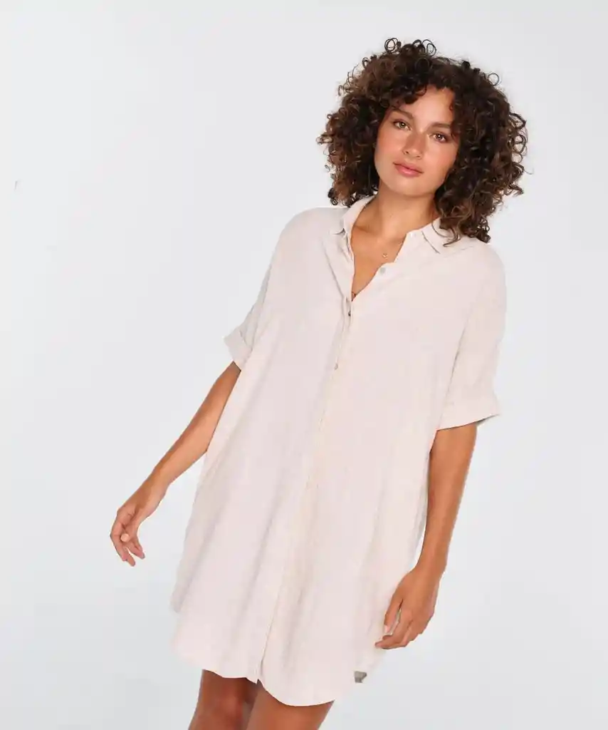 Vestido Beach People Camisero Xl Beige