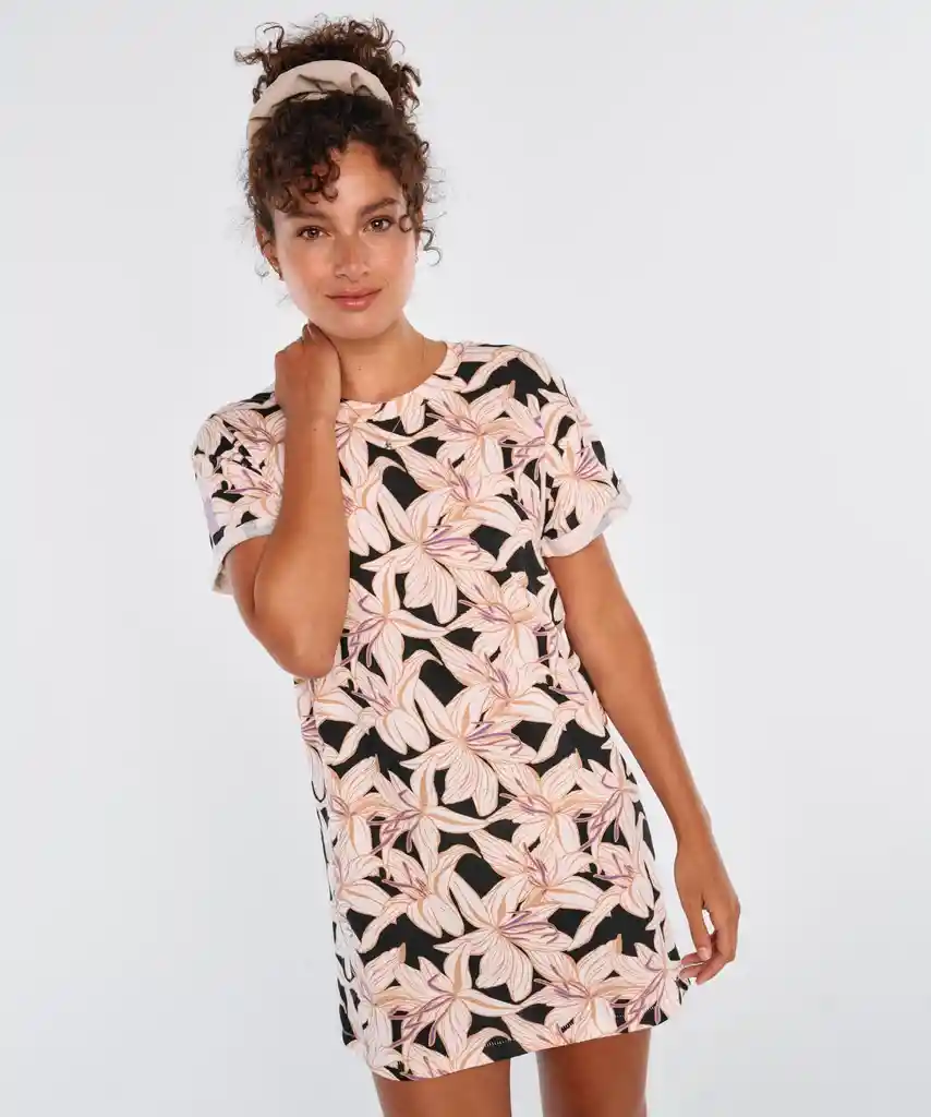 Camisa De Dormir Dreamy Manga Corta Xl Dark Flower