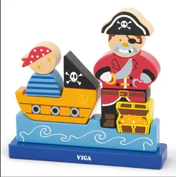 Juego De Puzzle Magnético De Madera Los Piratas