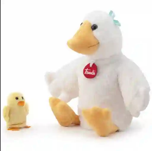Títere De Peluche De Pato Y Bebe De 33 Cm