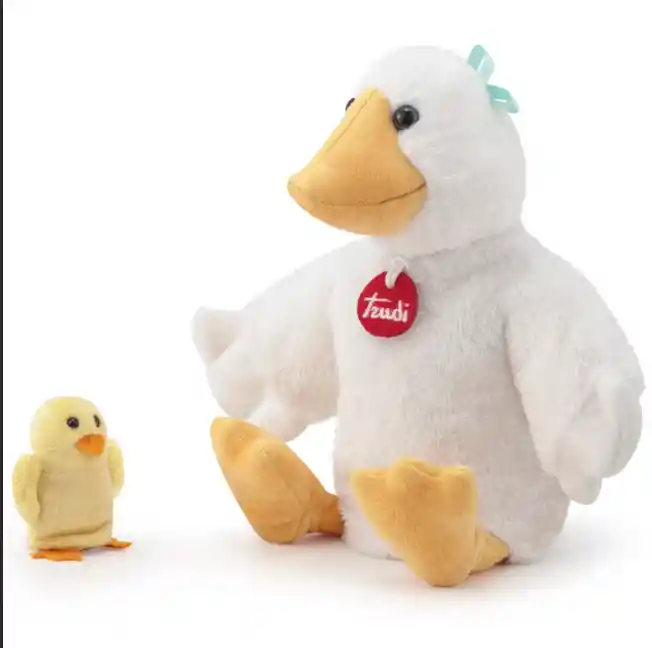 Títere De Peluche De Pato Y Bebe De 33 Cm