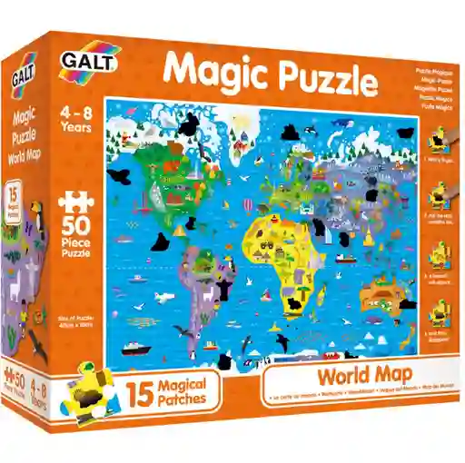Puzzle Rompecabezas Mágico Mapa Del Mundo