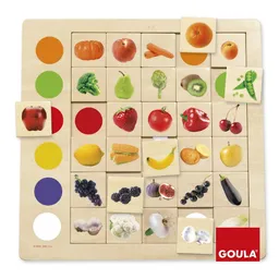 Juego De Puzzle Tablero De Madera Asociación De Colores