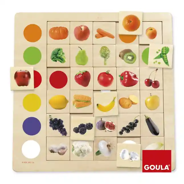 Juego De Puzzle Tablero De Madera Asociación De Colores