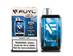 Vaporizador Desechable Vape Dinner Lady Fuyl Bubblegum Ice 0% Nic 8000 Puffs