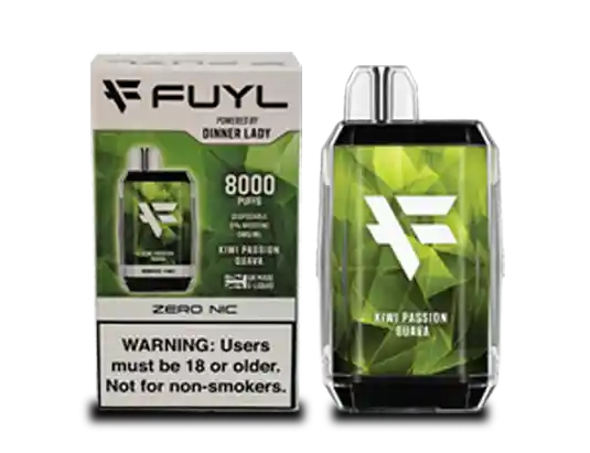 Vaporizador Desechable Vape Dinner Lady Fuyl Kiwi Pasion Guava 0% Nic 8000 Puffs