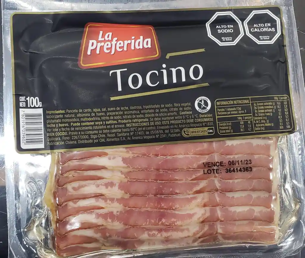 Tocino Ahumado 100 Gr