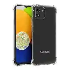 Carcasa Par Samsung A03 Transparente Con Bordes Reforzados