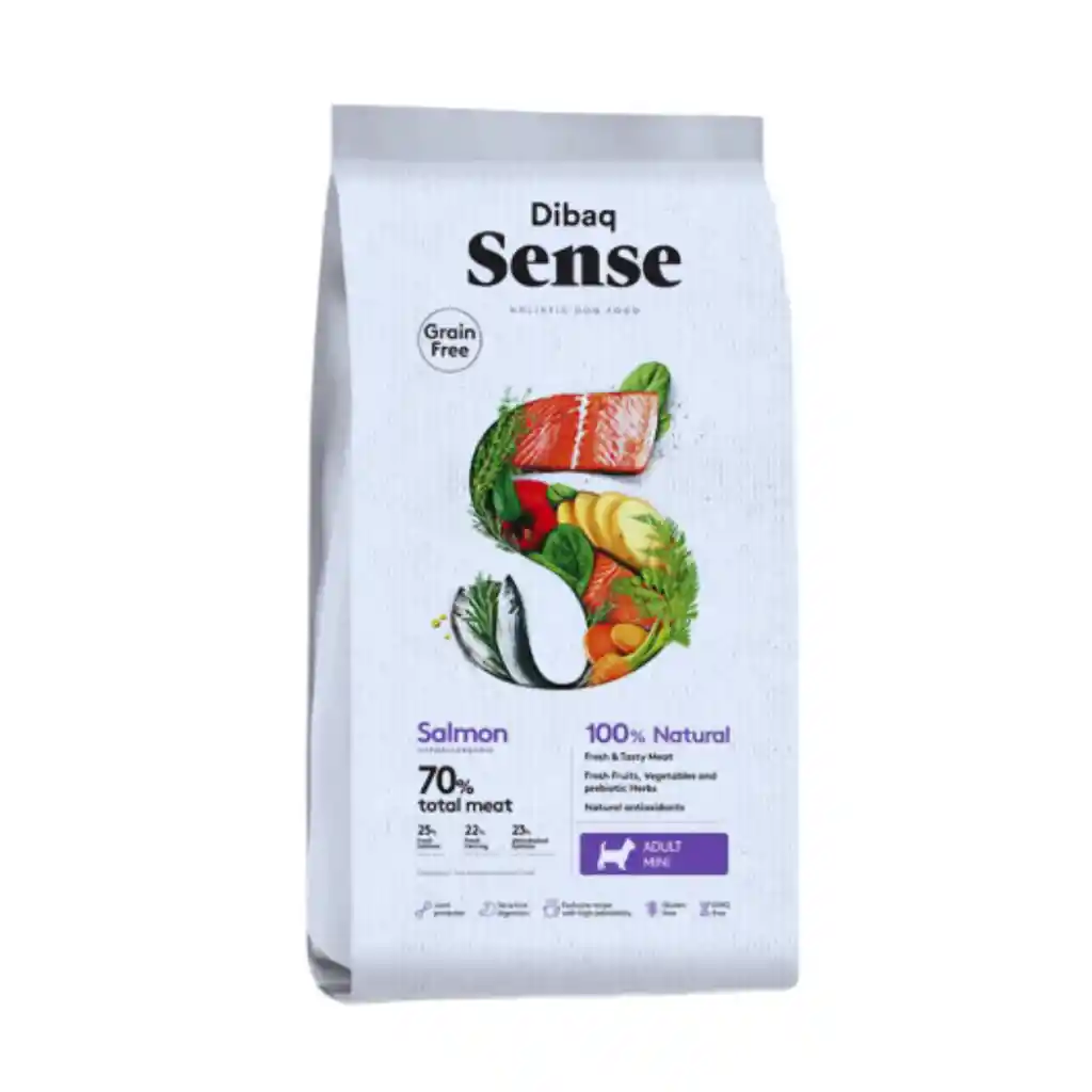 Sense, Alimento Para Perros Adultos Mini, Sabor Salmón (2 Kg)