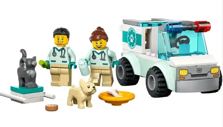 Lego City Camioneta Veterinaria De Rescate 58 Piezas 60382