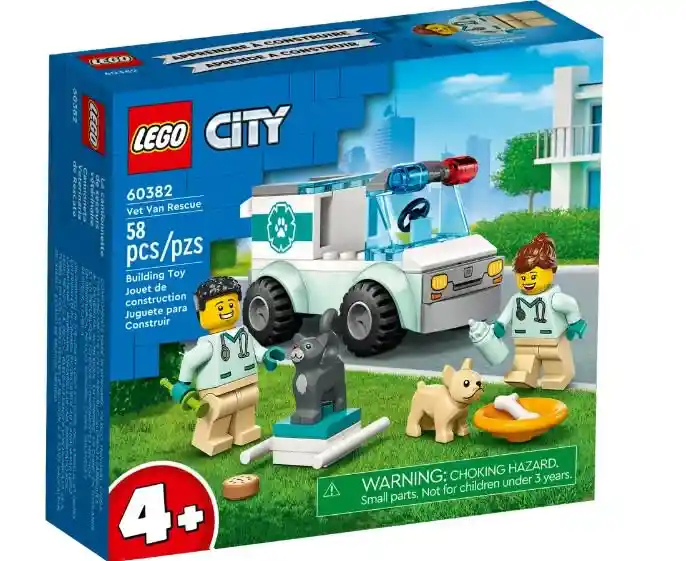 Lego City Camioneta Veterinaria De Rescate 58 Piezas 60382