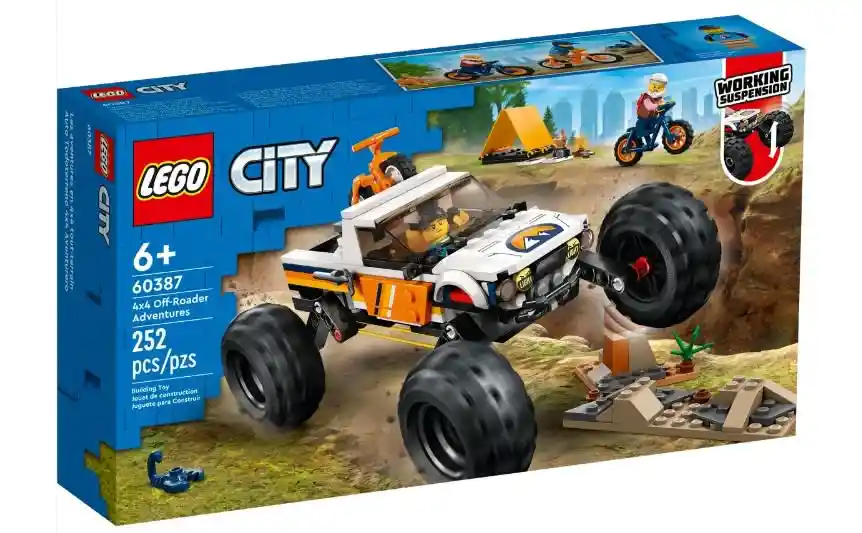 Lego City Auto Todoterreno 4x4 Aventurero 252 Piezas 60387