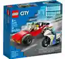 Lego City Moto De Policía Y Auto A La Fuga 59 Piezas 60392