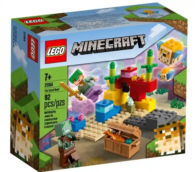 Lego Minecraft The Coral Reef 92 Piezas 21164