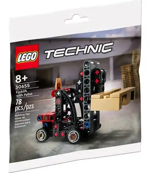 Lego Technic Montacargas Con Tarima 78 Piezas 30655