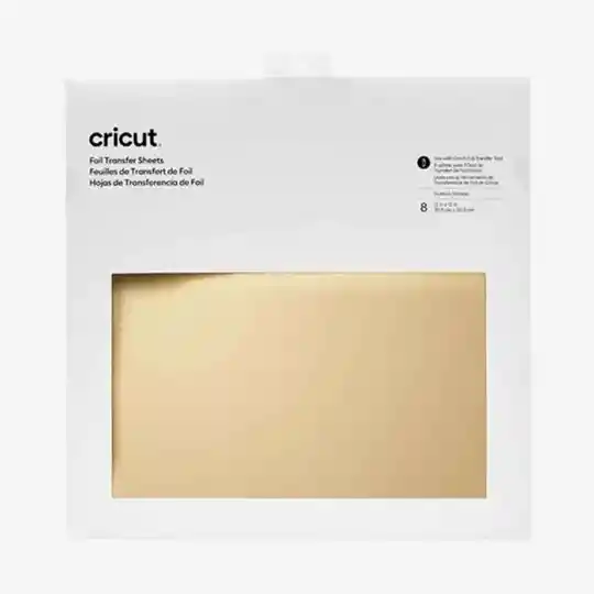 Cricut Hojas De Transferencia Folia-foil 8h 30.4x30.4cm Oro