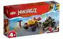 Lego Ninjago Batalla En Auto Y Moto De Kai Y Ras 103 Piezas 71789