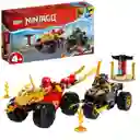 Lego Ninjago Batalla En Auto Y Moto De Kai Y Ras 103 Piezas 71789