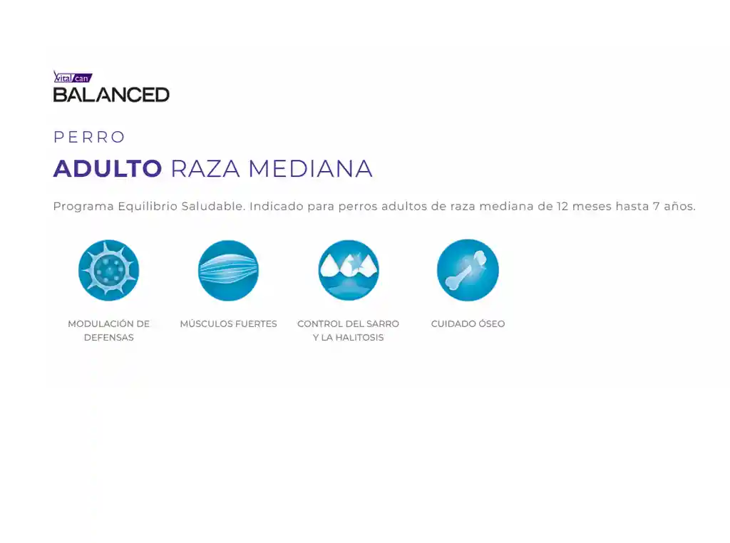 Alimento Perro Balanced Raza Mediana 20 Kg