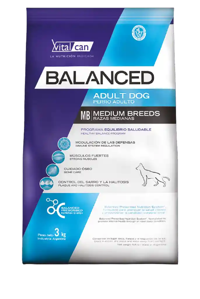 Alimento Perro Balanced Raza Mediana 20 Kg