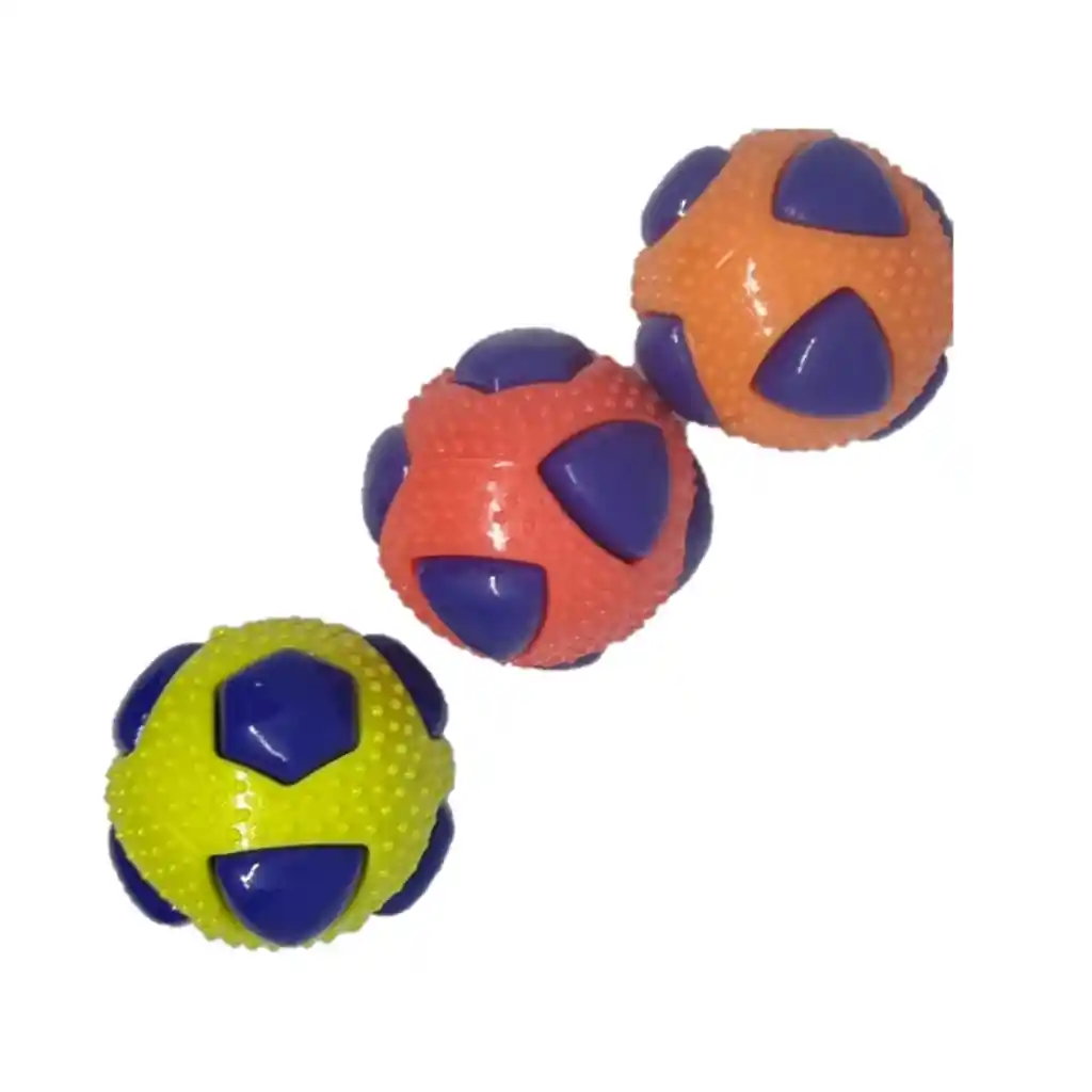 Pelota Para Perros Resistente Azul Y Rojo