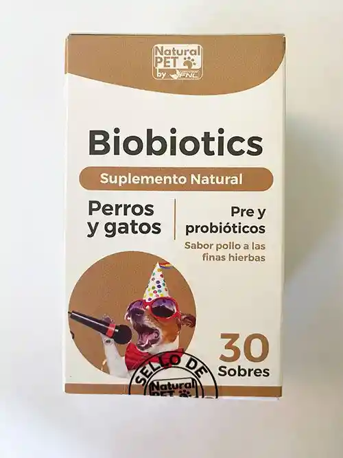 Natural Pet - Biobiotics Suplemento Natural Perros Y Gatos (1,5 Grs X 30 Sobres)