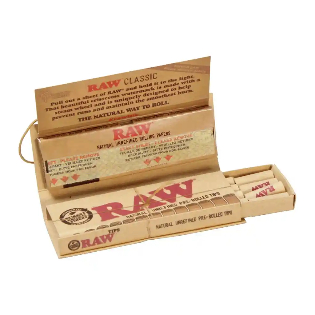 Papel Para Enrolar Raw Connoisseur Pre-rolled 1 1/4 (16 Boquillas Listas)