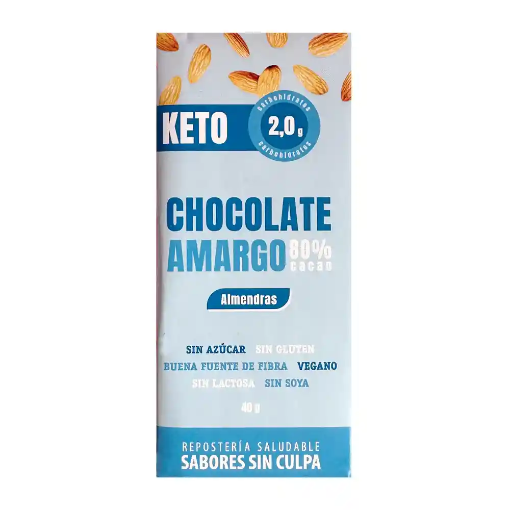 Barra Chocolate Keto Sin Culpa 80