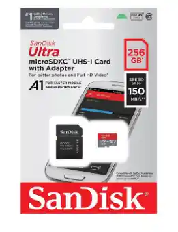 Tarjeta De Memoria Sandisk Ultra Micro Sd 256gb + Sd Adaptador