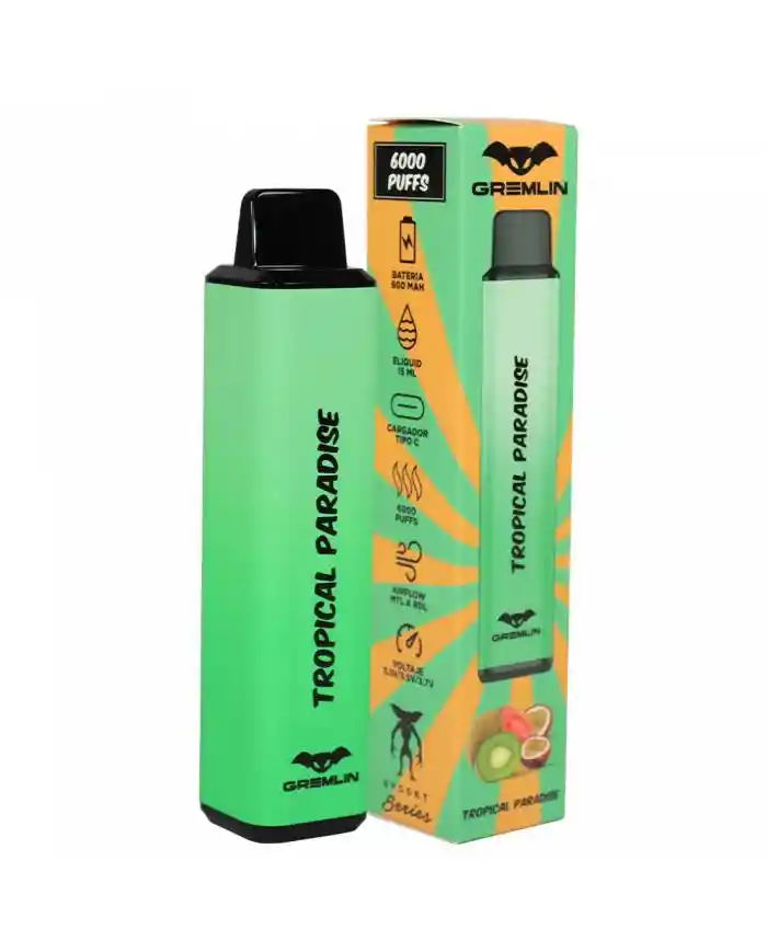 Vaporizador Desechable Spooky 6000 Puffs Tropical Paradise 5%- Gremlin