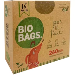 Biobags Bolsas Biodegradables 16 Rollos