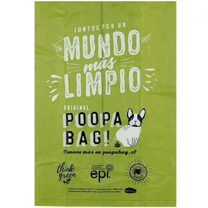 Poopa Bag! Caja 16 Rollos De 15 Bolsas