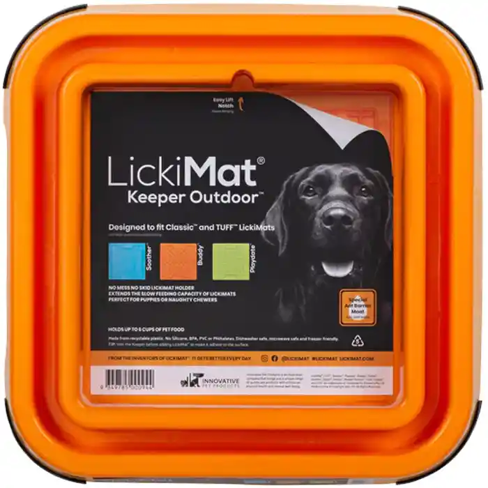 Lickimat Outdoor Keeper Orange Pequeño