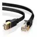 Cable Hp De Red Utp 7 Blindado 3 Metros Tipo Flat Negro