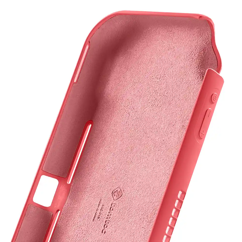 Tomtoc Carcasa Para Nintendo Switch Lite De Silicona Rojo Coral