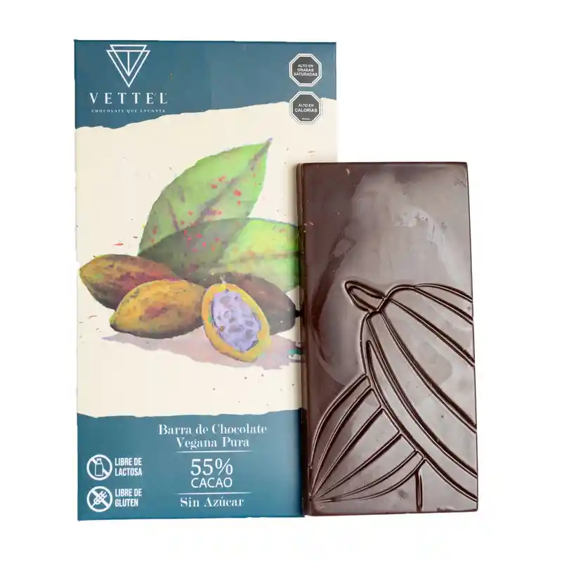 Barra Vegana 55% Cacao 60 Gramos